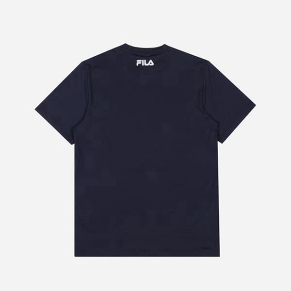 Fila Aqua Time S/S Men's T-Shirts - Navy,NZ 479-61723